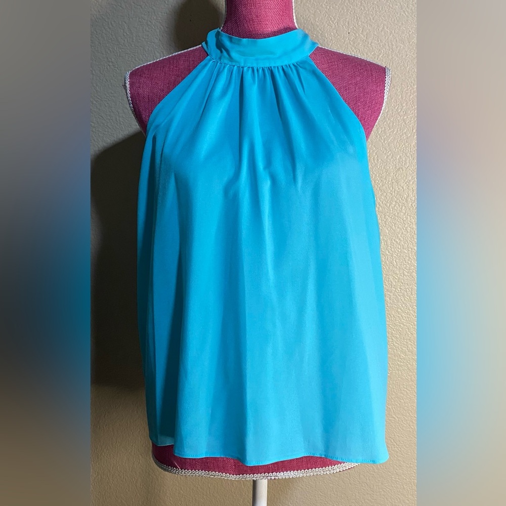 Bisou Bisou sleeveless Turquoise Top